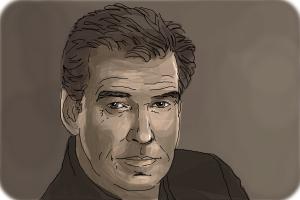 How to Draw Pierce Brosnan