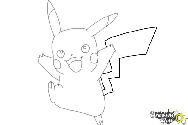 How to Draw Pikachu (Ver 2) - Step 7 How to Draw Pikachu (Ver 2) - Step 7