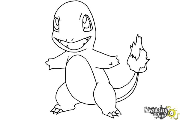How to Draw Pokemon Charmander - Step 8 How to Draw Pokemon Charmander - Step 8