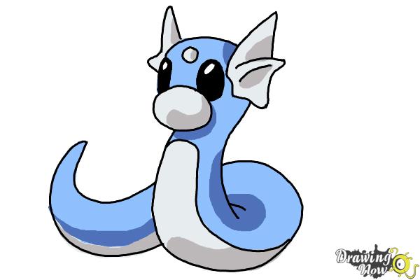 How to Draw Pokemon - Dratini - Step 12 How to Draw Pokemon - Dratini - Step 12
