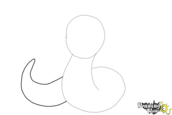 How to Draw Pokemon - Dratini - Step 4 How to Draw Pokemon - Dratini - Step 4