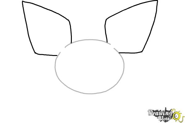 How to Draw Pokemon - Pichu - Step 2 How to Draw Pokemon - Pichu - Step 2