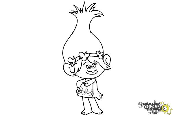 How to Draw Poppy from Trolls - Step 10 How to Draw Poppy from Trolls - Step 10