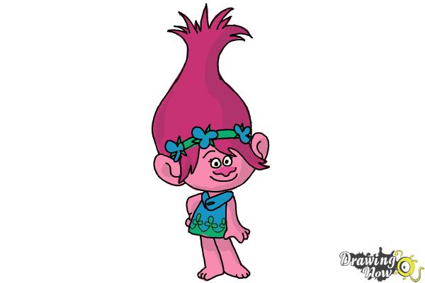 How to Draw Poppy from Trolls - Step 11 How to Draw Poppy from Trolls - Step 11