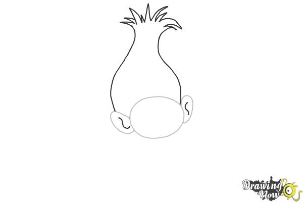 How to Draw Poppy from Trolls - Step 2 How to Draw Poppy from Trolls - Step 2