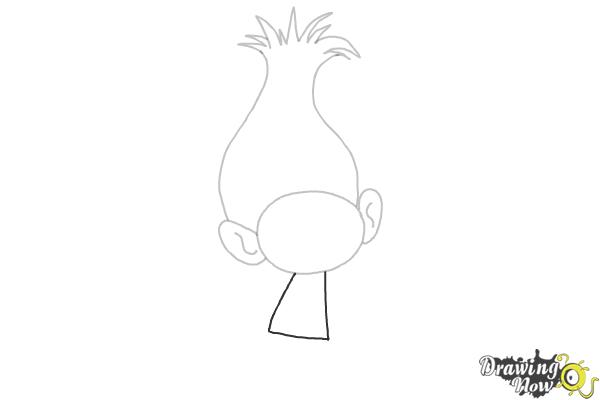 How to Draw Poppy from Trolls - Step 3 How to Draw Poppy from Trolls - Step 3