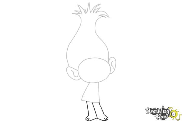 How to Draw Poppy from Trolls - Step 4 How to Draw Poppy from Trolls - Step 4