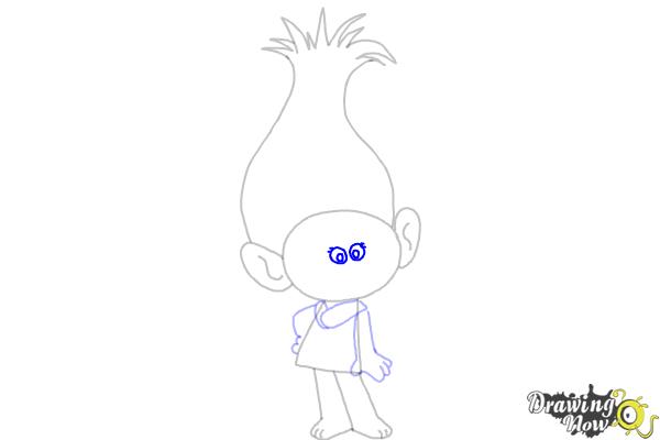 How to Draw Poppy from Trolls - Step 7 How to Draw Poppy from Trolls - Step 7