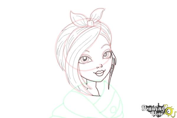 How to Draw Poppy O'Hair from Ever After High - Step 12 How to Draw Poppy O'Hair from Ever After High - Step 12