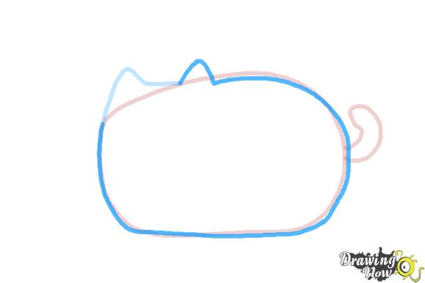 How to Draw Pusheen - Step 4 How to Draw Pusheen - Step 4