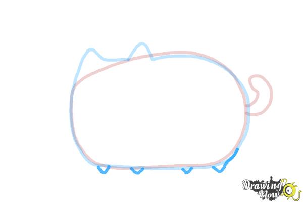 How to Draw Pusheen - Step 5 How to Draw Pusheen - Step 5