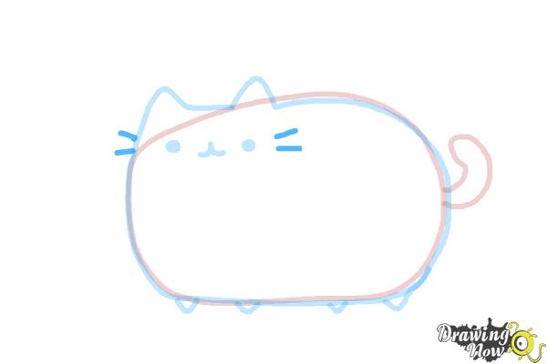 How to Draw Pusheen - Step 7 How to Draw Pusheen - Step 7