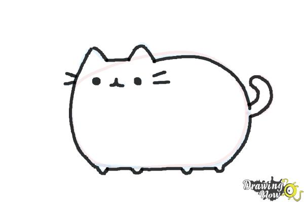 How to Draw Pusheen - Step 8 How to Draw Pusheen - Step 8