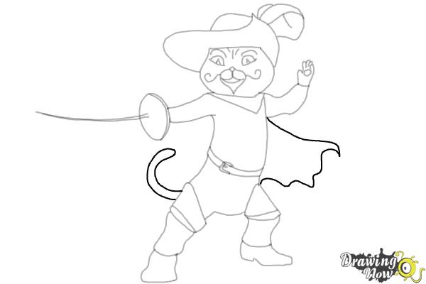 How to Draw Puss in Boots 2 - Step 19 How to Draw Puss in Boots 2 - Step 19