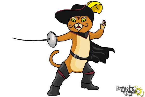 How to Draw Puss in Boots 2 - Step 20 How to Draw Puss in Boots 2 - Step 20