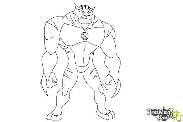 How to Draw Rath from Ben 10 Omniverse - Step 9 How to Draw Rath from Ben 10 Omniverse - Step 9
