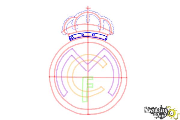 How to Draw Real Madrid Logo - Step 11 How to Draw Real Madrid Logo - Step 11