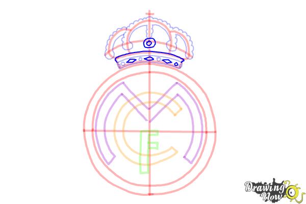 How to Draw Real Madrid Logo - Step 12 How to Draw Real Madrid Logo - Step 12