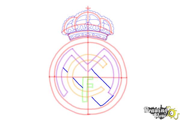 How to Draw Real Madrid Logo - Step 14 How to Draw Real Madrid Logo - Step 14