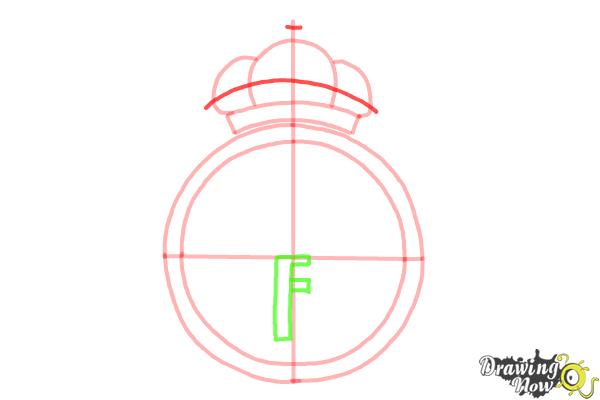 How to Draw Real Madrid Logo - Step 6 How to Draw Real Madrid Logo - Step 6