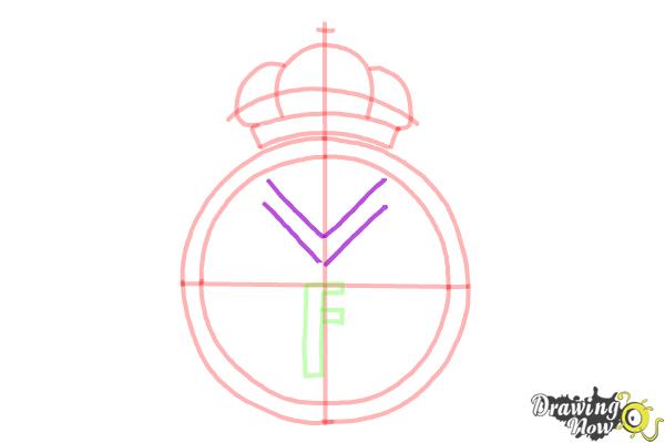 How to Draw Real Madrid Logo - Step 7 How to Draw Real Madrid Logo - Step 7