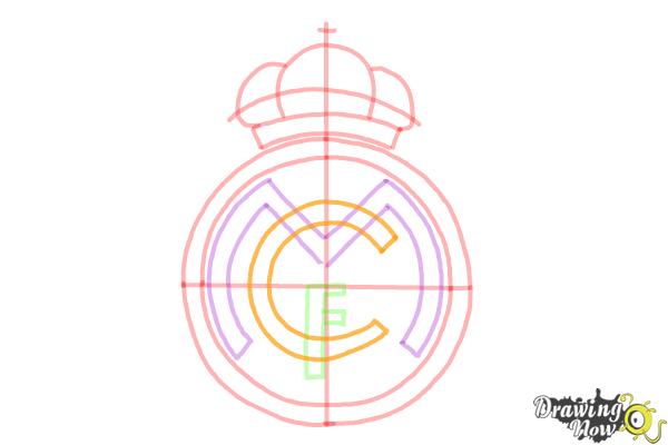 How to Draw Real Madrid Logo - Step 9 How to Draw Real Madrid Logo - Step 9