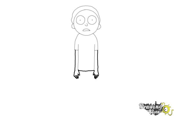 How to Draw Rick and Morty - Morty Smith - Step 6 How to Draw Rick and Morty - Morty Smith - Step 6