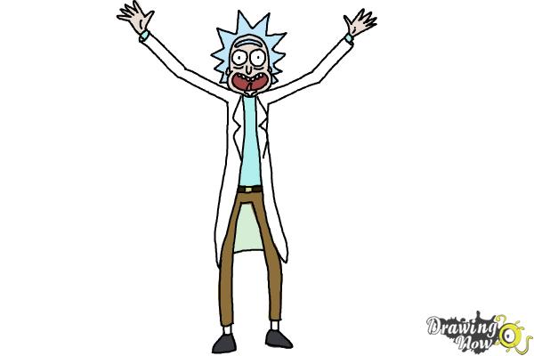 How to Draw Rick and Morty - Rick Sanchez - Step 11 How to Draw Rick and Morty - Rick Sanchez - Step 11