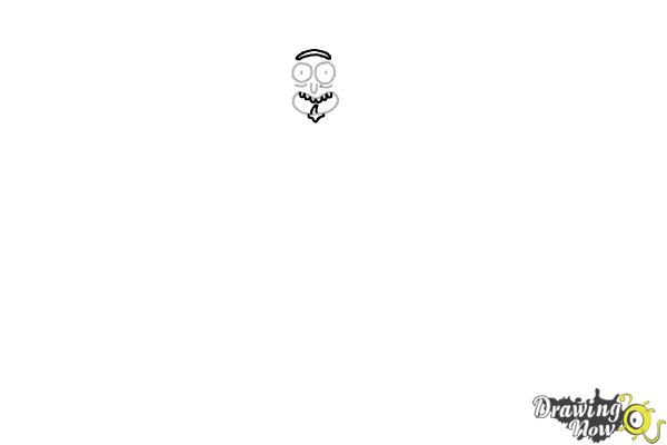 How to Draw Rick and Morty - Rick Sanchez - Step 3 How to Draw Rick and Morty - Rick Sanchez - Step 3