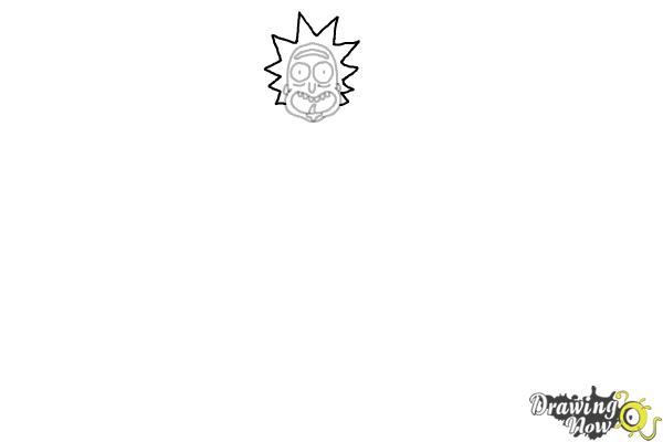 How to Draw Rick and Morty - Rick Sanchez - Step 5 How to Draw Rick and Morty - Rick Sanchez - Step 5