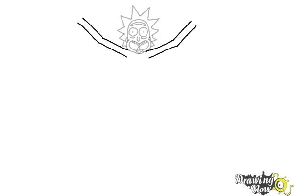How to Draw Rick and Morty - Rick Sanchez - Step 6 How to Draw Rick and Morty - Rick Sanchez - Step 6