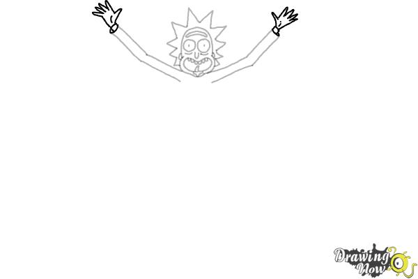 How to Draw Rick and Morty - Rick Sanchez - Step 7 How to Draw Rick and Morty - Rick Sanchez - Step 7