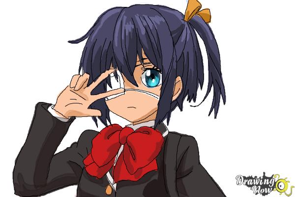 How to Draw Rikka Takanashi from Chuunibyou Demo Koi Ga Shitai - Step 10 How to Draw Rikka Takanashi from Chuunibyou Demo Koi Ga Shitai - Step 10