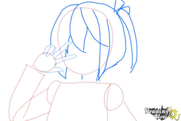How to Draw Rikka Takanashi from Chuunibyou Demo Koi Ga Shitai - Step 4 How to Draw Rikka Takanashi from Chuunibyou Demo Koi Ga Shitai - Step 4