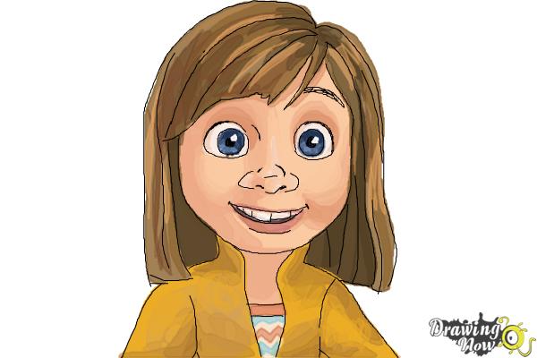 How to Draw Riley from Inside Out - Step 9 How to Draw Riley from Inside Out - Step 9