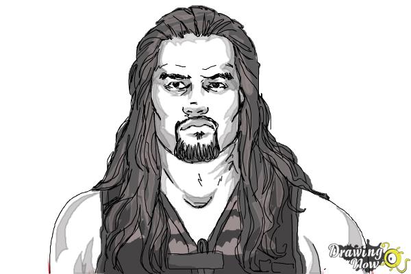 How to Draw Roman Reigns from WWE - Step 11 How to Draw Roman Reigns from WWE - Step 11