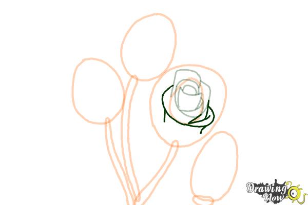 How to Draw Roses Step by Step - Step 7 How to Draw Roses Step by Step - Step 7