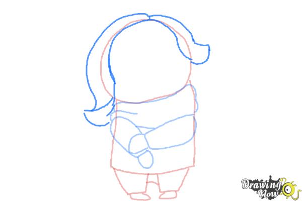How to Draw Sadness from Inside Out - Step 5 How to Draw Sadness from Inside Out - Step 5