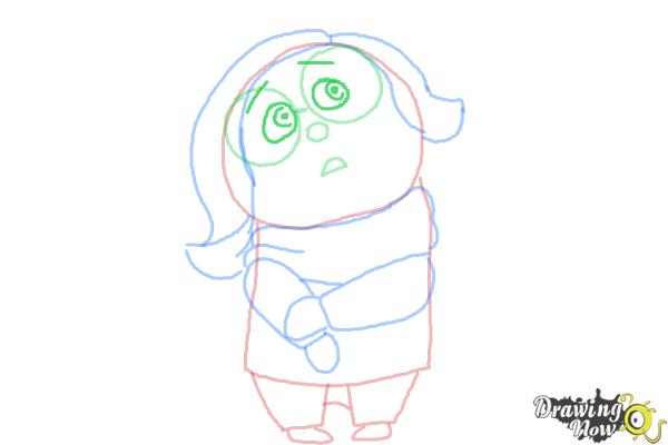 How to Draw Sadness from Inside Out - Step 7 How to Draw Sadness from Inside Out - Step 7