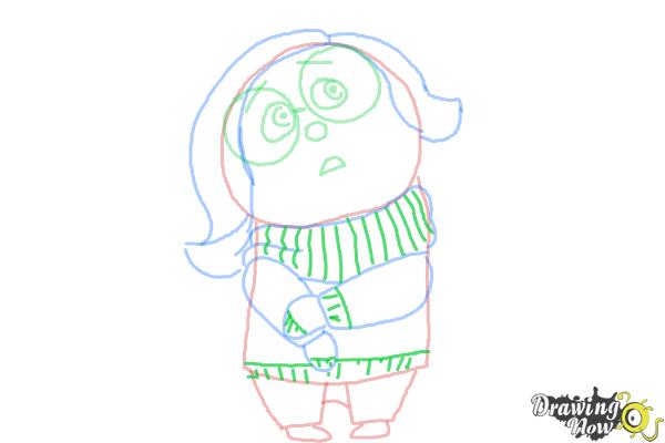 How to Draw Sadness from Inside Out - Step 8 How to Draw Sadness from Inside Out - Step 8