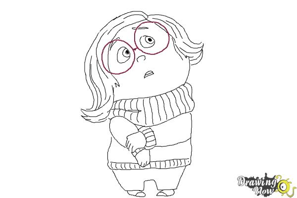 How to Draw Sadness from Inside Out - Step 9 How to Draw Sadness from Inside Out - Step 9