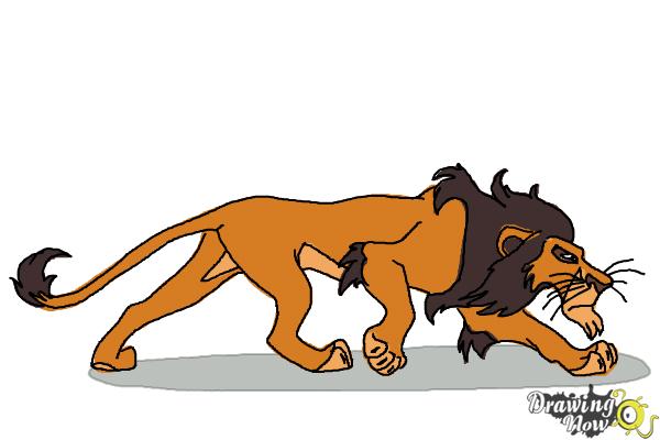 How to Draw Scar, Disney Villain - Step 11 How to Draw Scar, Disney Villain - Step 11