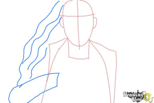 How to Draw Scarlet Witch from Avengers: Age Of Ultron - Step 3 How to Draw Scarlet Witch from Avengers: Age Of Ultron - Step 3