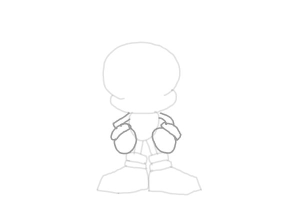 How to Draw Shadow from Sonic the Hedgehog 3 - Step 5