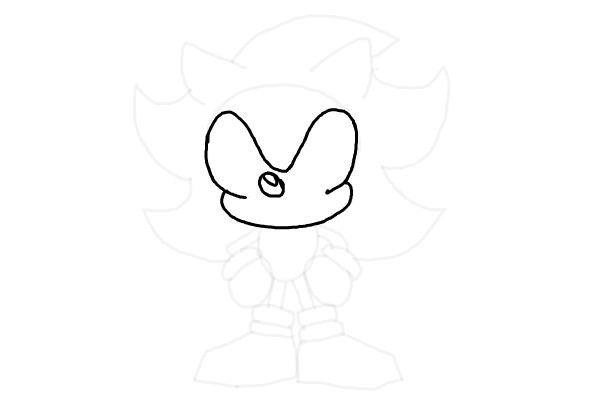 How to Draw Shadow from Sonic the Hedgehog 3 - Step 7