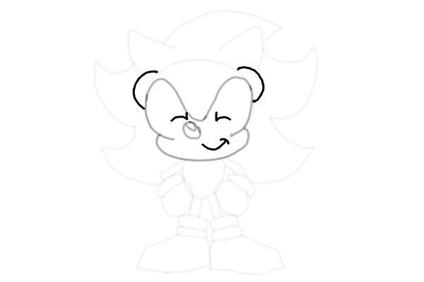 How to Draw Shadow from Sonic the Hedgehog 3 - Step 8