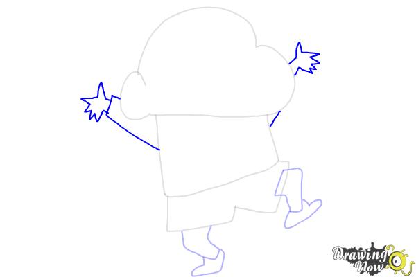 How to Draw Shin-chan (Shinnosuke Nohara from Crayon Shin Chan) - Step 6 How to Draw Shin-chan (Shinnosuke Nohara from Crayon Shin Chan) - Step 6