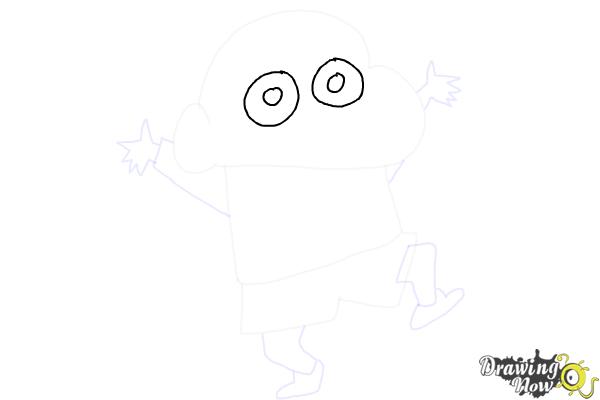 How to Draw Shin-chan (Shinnosuke Nohara from Crayon Shin Chan) - Step 7 How to Draw Shin-chan (Shinnosuke Nohara from Crayon Shin Chan) - Step 7