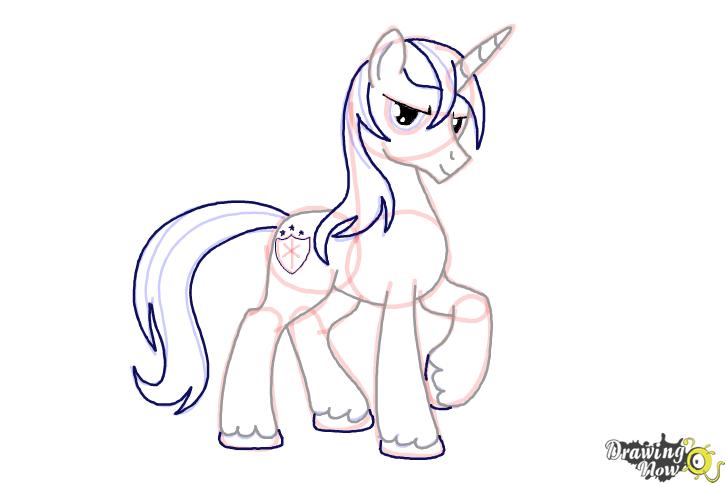 How to draw Shining Armor from My Little Pony Friendship is Magic - Step 10 How to draw Shining Armor from My Little Pony Friendship is Magic - Step 10