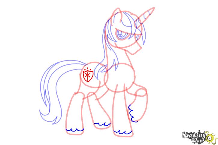 How to draw Shining Armor from My Little Pony Friendship is Magic - Step 9 How to draw Shining Armor from My Little Pony Friendship is Magic - Step 9